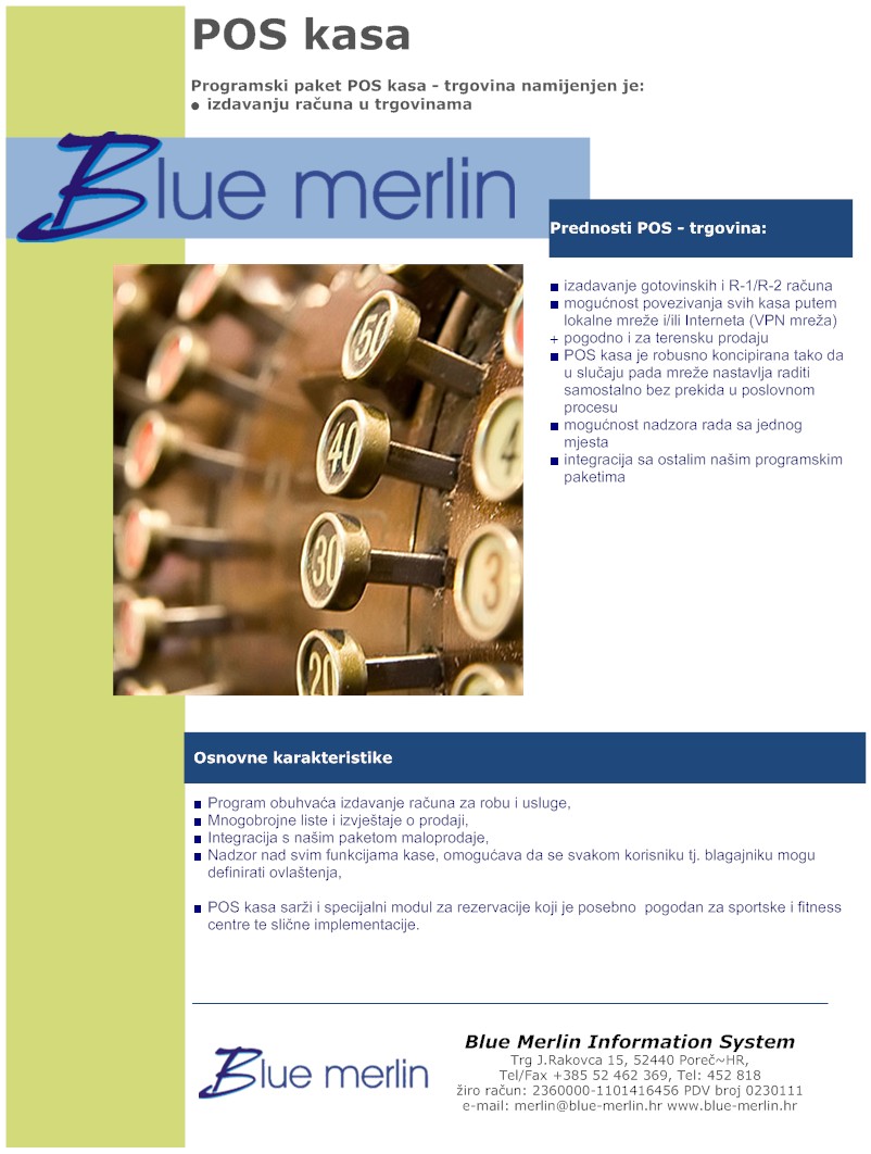 POS - trgovine - product sheet